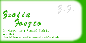 zsofia foszto business card